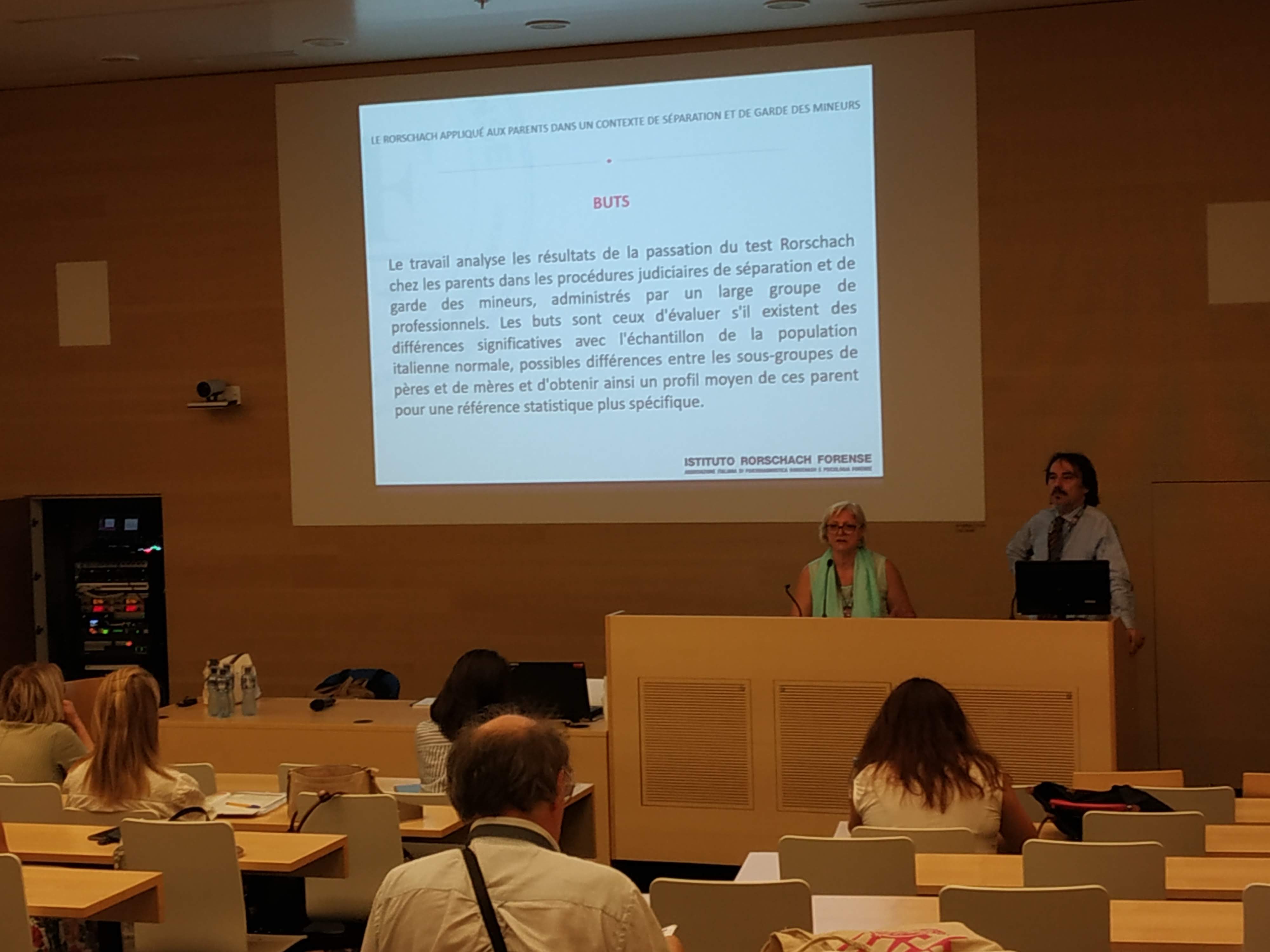 Oral presentation: The Rorschach aministred to parents in separation and child custody cases